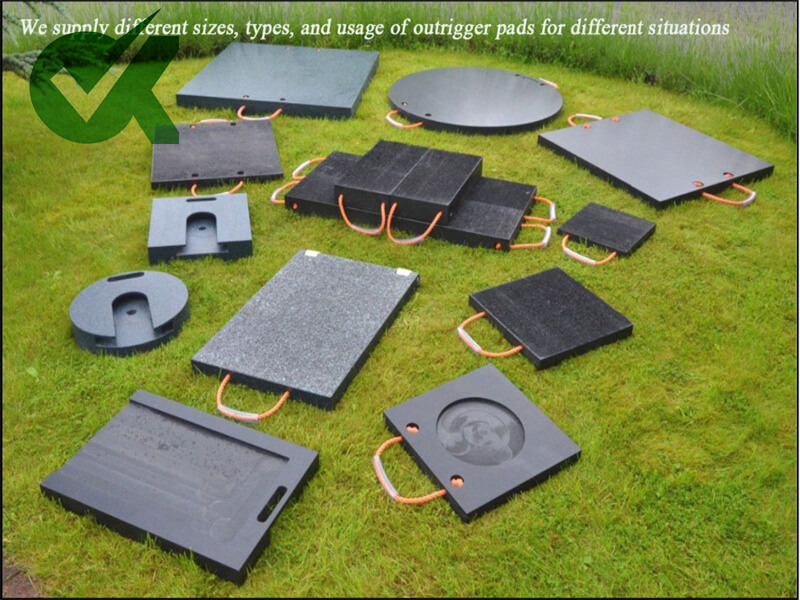 outrigger pads  REDWOOD PLASTICS AND RUBBER